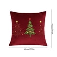 thumbnail image 3 of Soft Velvet Round Tufted Throw Pillow with Star Snowflake Ball Motifs, Christmas Embossed Decorative Cushion for Sofa Couch Bed and Living Room Decor (Multicolor), 3 of 6
