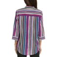 thumbnail image 2 of Jones New York Womens Button Front Shirt Bandeau Blouse, Multicoloured, X-Small, 2 of 2