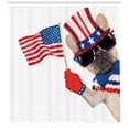 thumbnail image 3 of Ambesonne 4th of July Shower Curtain, Patriotic Pug Dog, 69"Wx84"L, Multicolor, 3 of 3