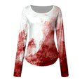 thumbnail image 4 of Women's Long Sleeve Basic T Shirts Tees Halloween Print T-Shirt Tops, 4 of 5