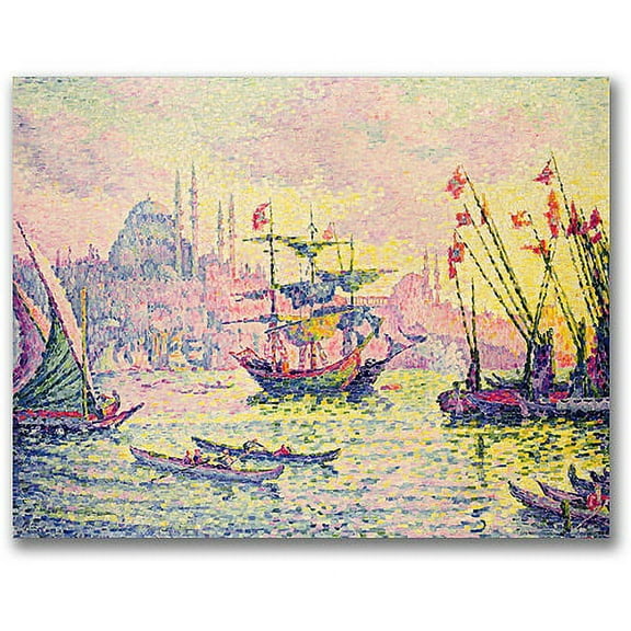 Trademark Fine Art "View of Constantinople" Canvas Wall Art by Paul Signac
