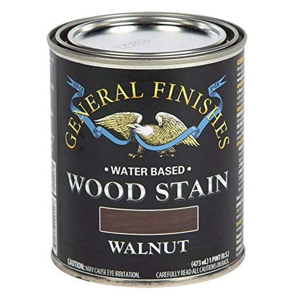 General Finishes Water Based Wood Stain, 1 Pint, Walnut