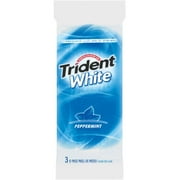 Trident White Sugar-Free Peppermint Flavor Gum, 12 Pieces, 3 Count