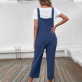 thumbnail image 4 of Moda mujer verano Casual Sexy manga corta Color sólido vendaje pantalones de pierna ancha monos Fridja alkflakhf36935, 4 of 4