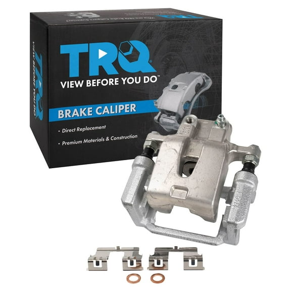 TRQ Rear Left Brake Caliper w/Bracket Drivers Side Compatible with 2005-2018 Chrysler 300 2009-2016 Dodge Challenger 2006-2016 Charger 2005-2008 Magnum