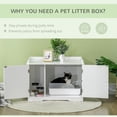 thumbnail image 6 of PawHut Hidden Litter Box Furniture Indoor Cat House Side Table W/ Storage, 6 of 9