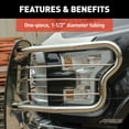 thumbnail image 4 of ARIES 6057-2 1-1/2-Inch Polished Stainless Steel Grille Guard, No-Drill, Select Honda Ridgeline, 4 of 5