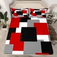 thumbnail image 2 of Castle Fairy Boys Girls Geometric Square Bed Sheets,Minimalist King Sheets, 2 of 7