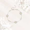 thumbnail image 3 of Daisy Bracelet 925 Sterling Silver Daisy Flower Adjustable Bracelets for Women Jewelry, 3 of 6