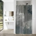 thumbnail image 4 of Black Grey Brushstrokes Decorative Shower Curtain, Modern Oil Painting Brushstrokes Bathroom Décor Polyester Fiber Waterproof with Plastic Rings for Shower Stall Bathtubs 72 x 36 in, 4 of 6