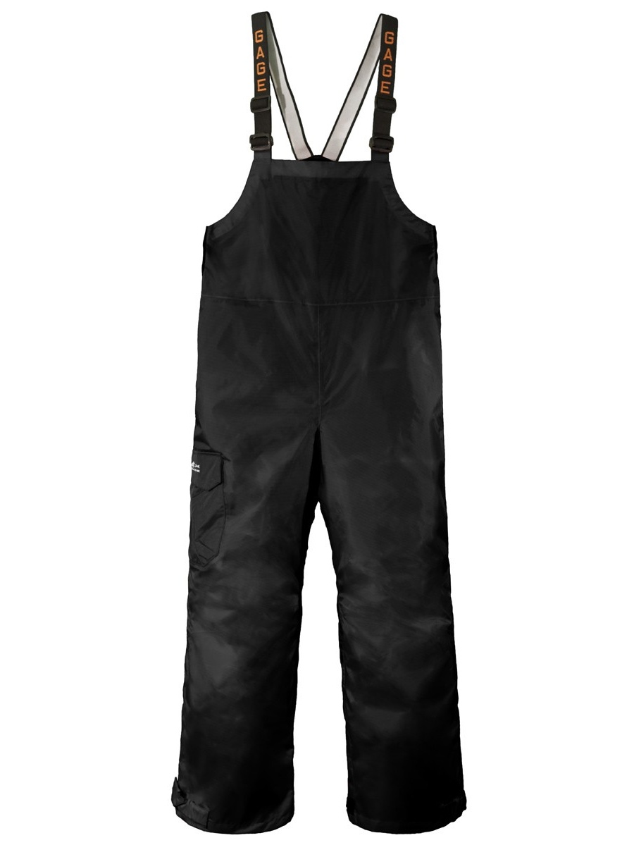 Grundens Weather Watch Bib Pants, Black, Large by Bl