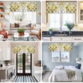 thumbnail image 5 of Yellow Morocco Farmhouse Short Window Curtain Valances, Retro Grey Foil Painting Grunge Tribal Rod Pocket Kitchen Valances for Living Room Bedroom Bathroom Cafe 42" x 12", 5 of 8