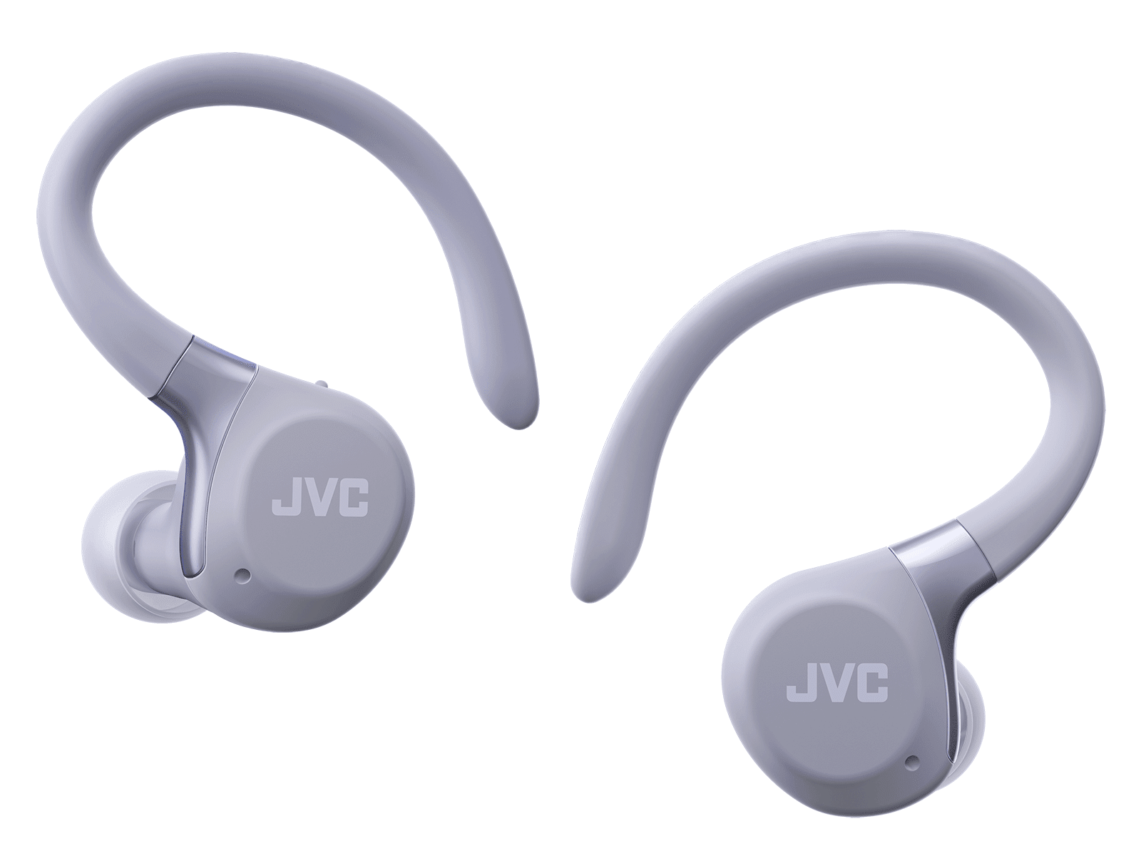 JVC Fitness Series True Wireless Sport Earbuds with Adjustable Hooks, Active Noise Cancelling, Ambient Sound Mode, IP57 Waterproof, 40hr Long Battery Life, App EQ, Low Latency, Mic