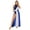 Blue, variant on Oyolan Women Modern Lyrical Dance Dress Ballet Gymnastics Leotard Sleeveless Split Sheer Dress Black L