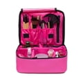 thumbnail image 4 of Bolsa de artículos de tocador para maquillaje, estuche para cosméticos, divisor ajustable, estuche de maquillaje impermeable, estuche para artículos de tocador para maquillaje, probado profesionalmente, 4 of 8