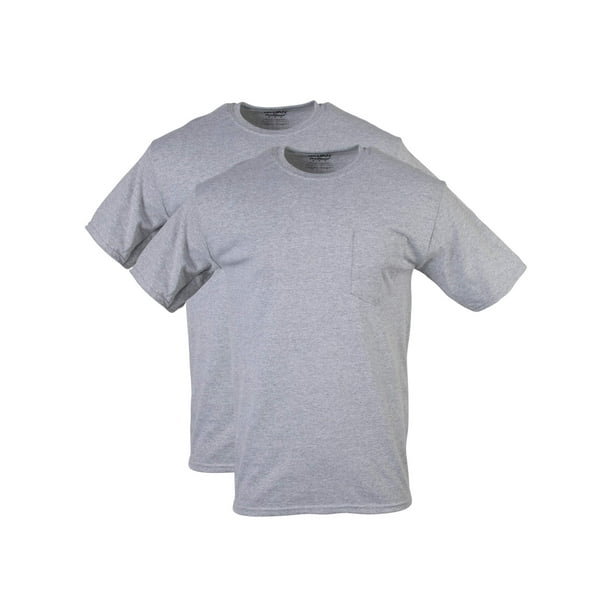 Gildan Adult Men's DryBlend Workwear T-Shirts with Pocket, 2-Pack ...