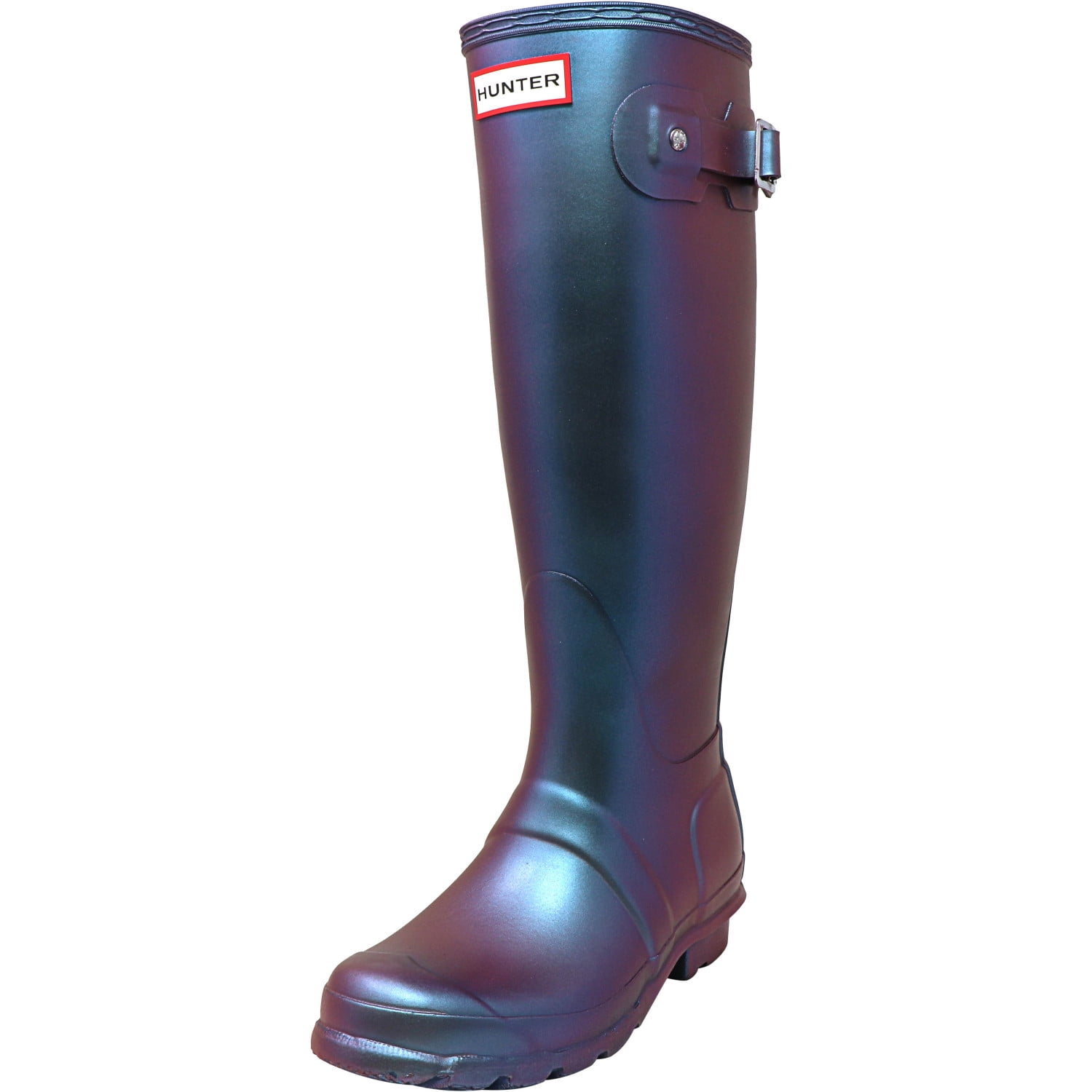 Hunter Women's Original Tall Nebula Wave Blue Mid-Calf Rain Boot 6M