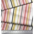 thumbnail image 2 of Soimoi Orange Rayon Fabric Colorful Vertical Stripe Print Fabric by the Yard 42 Inch Wide, 2 of 3