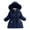 Navy, variant on Girls' Long Winter Coats Warm Parka Lined Puffer Jacket Thicken Fleece Hooded Coat with Collar for Girls(Black,7-8 Years)
