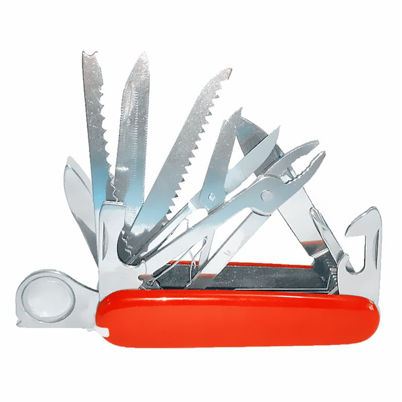 Zdew New Multifunctional Outdoor Camping Special Folding Swiss Army Knife Red