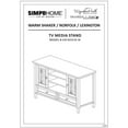 thumbnail image 2 of Warm Shaker 47 inch Wide Solid Wood TV Stand in White For TVs up to 50 inches, 2 of 7