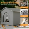 thumbnail image 2 of Outdoor Cat House, Waterproof Insulated Shelter for Feral and Indoor Cats, Collapsible Cozy Winter Cat House with Cushion, Easy to Assemble (S,Black), 2 of 8
