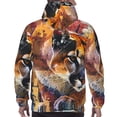 thumbnail image 3 of Bingfone Abstract Lion Painting Men's Drawstring Hoodie Long Sleeve Pocket Sweatshirts-4X-Large, 3 of 6