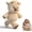 Apricot Cow, variant on Pink Cow Interactive Running Plush Soft Stuffed Animal Toy For Kids Bedroom Desk Decor Companion Daily Play Use (Brown Panda)