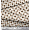 thumbnail image 3 of Soimoi Polyester Crepe Fabric Diagonal Check Printed Craft Fabric by The Yard 42 Inch Wide, 3 of 5