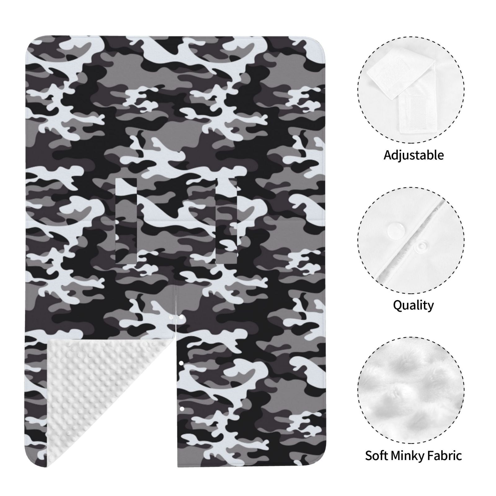 Car Seat Cover Baby - Black Grey White Camouflage Breathable Infant Car Seat Cover for Baby Carseat, Lightweight Comfort Baby Essentials Must Haves Newborn Stuff for Girl Boy
