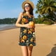 thumbnail image 3 of Balery Halloween Skull Vestidos de verano para mujer con estampado: vestido holgado sin mangas, vestido playero informal y cómodo para días calurosos., 3 of 7