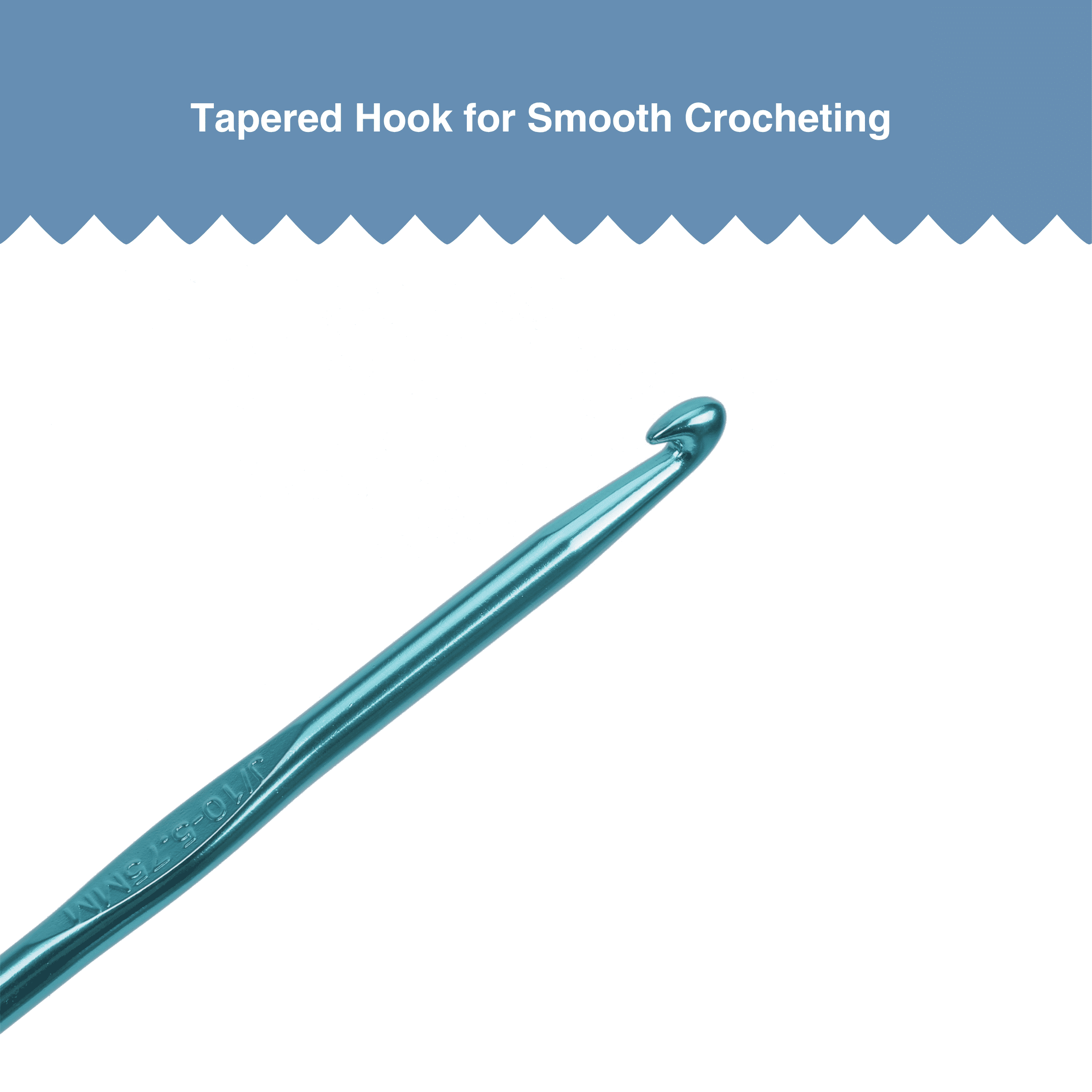 Hello Hobby Aluminum Crochet Hook, Size J, 5.75 mm