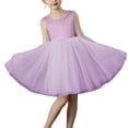 thumbnail image 4 of Bwiyojiz Robe Formelle pour Enfants Tailles 100-150 Sans Manches en Mousseline Princesse, Violet, 4 of 4
