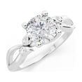 Engagement Ring for Women in 1.00 - 5.00 Carat Round Lab Grown Diamond ...
