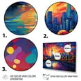 thumbnail image 3 of Designart "Toronto Cityscape Pop Art painting I" Cityscapes Floater Framed Canvas Wall Art, 3 of 7