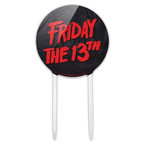 Acrylic Friday the 13th Logo Cake Topper Party Decoration for Wedding Anniversary Birthday Graduation