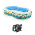 thumbnail image 1 of Intex 8.5’x5.25’x18” Seaside Paradise Inflatable Kiddie Pool & Electric Air Pump, 1 of 11