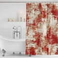 thumbnail image 2 of Red Ombre Shower Curtain Set - Small 36" x 72" Washable Bathtub Curtain with 12 Hooks, Gradient Abstract Art Vintage Waterproof Fabric Stall Shower Curtains for Bathroom/Bathtub Décor, 2 of 6