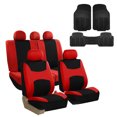 thumbnail image 1 of FH Group Car Seat Covers Light & Breezy Flat Cloth, Full Set w/ Trimmable Vinyl Floor Mats, 1 of 11