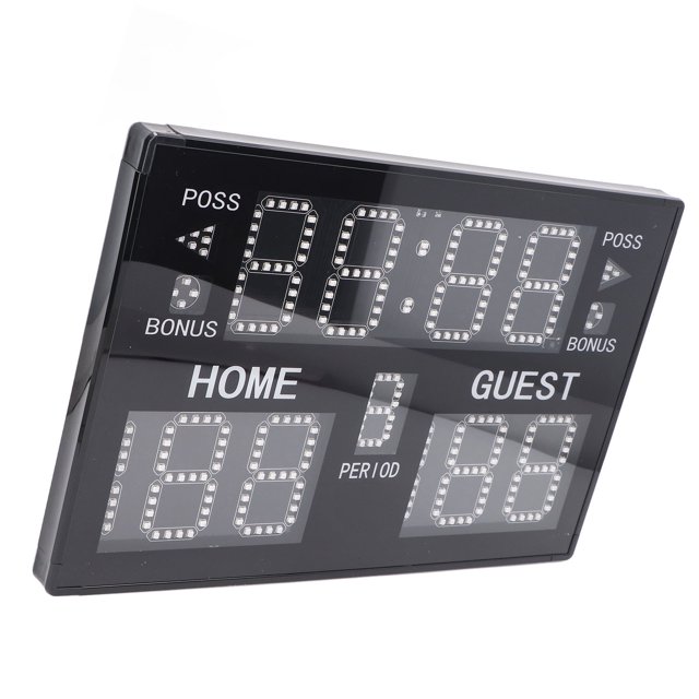 Marcador Electrónico, Marcador De Baloncesto Digital Portátil, Pantalla LED De 11 Dígitos Marcador Electrónico Con Control Remoto Para Competición Juegos Interiores Al Aire