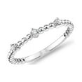 thumbnail image 1 of 0,10 Ct P.t. Forme Ronde Diamond Naturel Dernier Design Alliance Éternité pour Femmes en Or Blanc Massif 18K Taille 8, 1 of 7