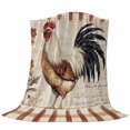 thumbnail image 6 of Vintage Rooster Blanket Soft Cozy Warm Throw Blanket for Couch, Plush Fuzzy Flannel Fleece Blankets for Sofa, Watercolor Spring Floral Farmhouse Animals Bed Blankets Gifts for Men, 50"x80", 6 of 9