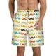 thumbnail image 1 of Fotbe Colorful Mustache Trajes de Baño Estampados para Hombre, Shorts de Verano de Secado Rápido, Ropa de Playa, Bañadores-X-Large, 1 of 6