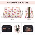 thumbnail image 2 of Dachshund Dog Puppy Love Flower Makeup Bag, Leather Waterproof Travel Toiletry Bag, Large Capacity Cosmetic Bag Make up Bags Organizer fro Travel Size Toiletries Women Girls, 2 of 4