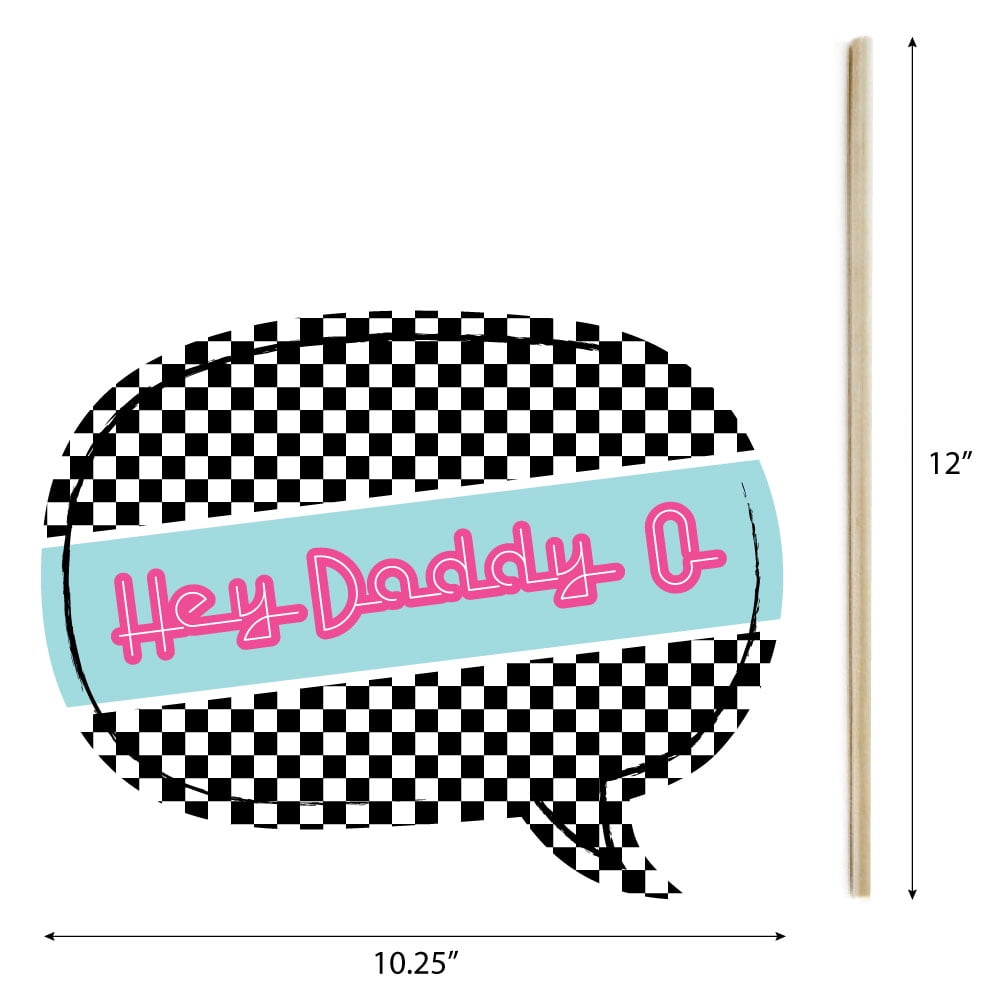 50s photo booth props