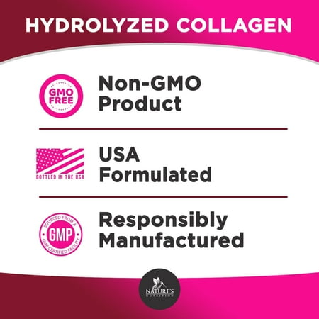 Collagen for Women & Men, Type I, II, III, V, X Collagen Pills Complex, Grass Fed Non-GMO, Nature's Hydrolyzed Multi Collagen Peptides Supplement, Hair, Skin, Nail, Joint Health Support - 60 Capsules