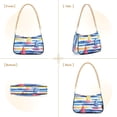 thumbnail image 7 of FORMRS Womens Shoulder Bag with Chain Strap Clutch Purse Cute Tote Handbag, Red Hand Drawn Sailboats, 7 of 7