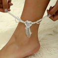 thumbnail image 3 of Womens' Fashion Hollow-Out Heart Butterfly Diamond Anklet Beach Elegance Shiny Crystal Anklet Jewelry, 3 of 4
