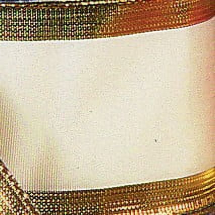 The Ribbon People Cream with Gold Edge Wired Craft Ribbon 1.5" x 27 Yards