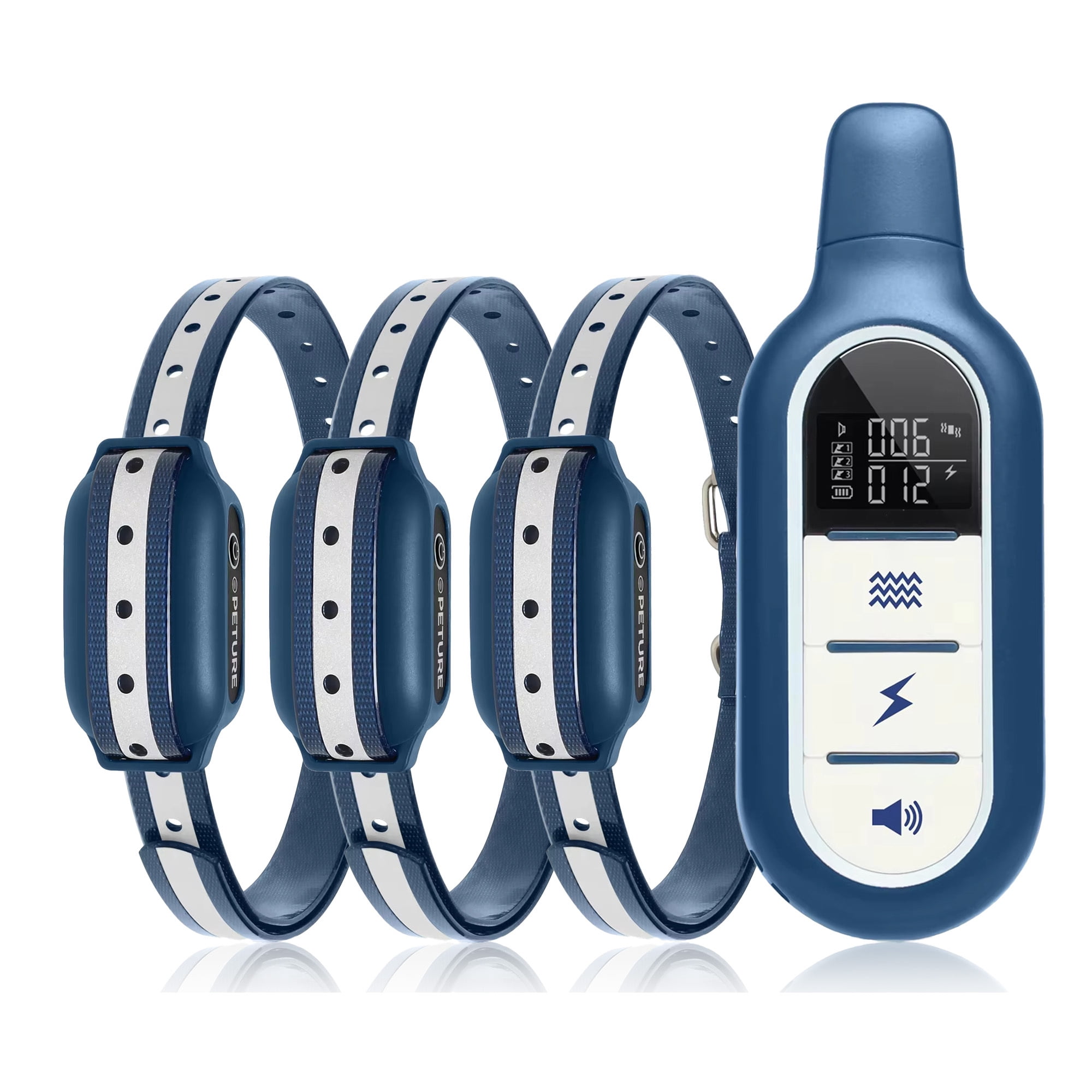 Paipaitek Dog Training Collar with Remote Dog Shock Collar with Security Lock & 3 Modes 3300FT Range IPX7 Waterproof 180-Day Long Battery For Small Medium Large Dogs Blue 3packs